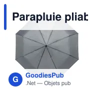 Parapluie pliable personnalisable avec logo - Conrad - Miniature 1