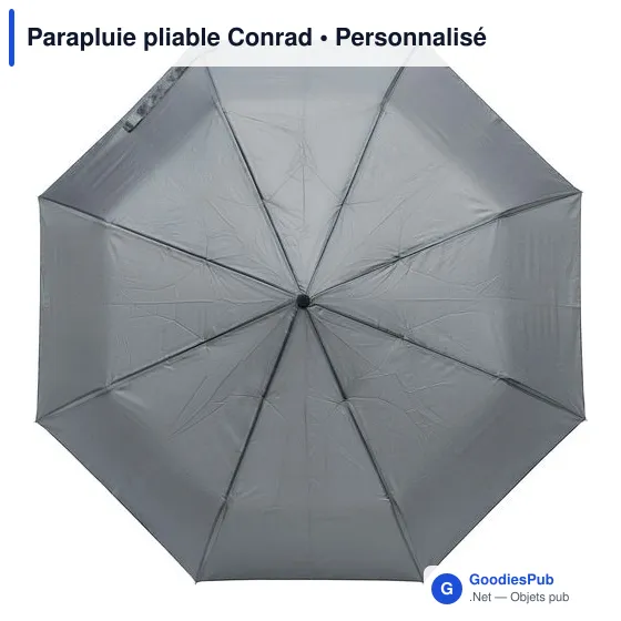 Parapluie pliable personnalisable avec logo - Conrad - Image 1