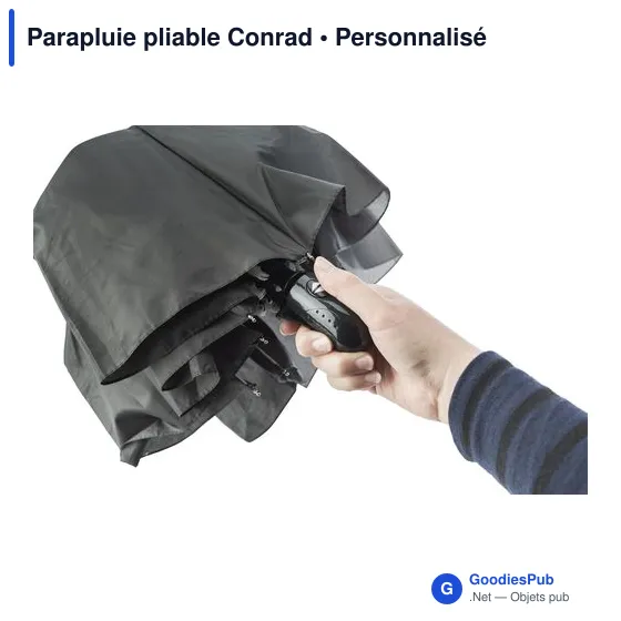 Parapluie pliable personnalisable avec logo - Conrad - Image 4
