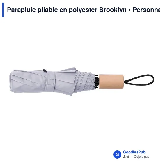 Parapluie pliable personnalisable avec logo - Brooklyn - Image 4