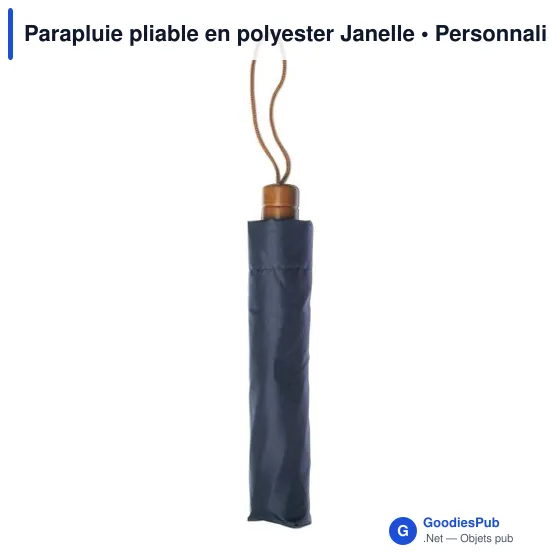 Parapluie pliable personnalisable avec logo - Janelle - Image 5