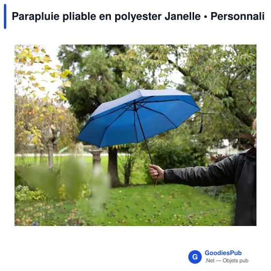 Parapluie pliable personnalisable avec logo - Janelle - Image 7