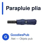 Parapluie pliable en rPET 190T Kameron - Miniature 2