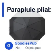 Parapluie pliable en rPET 190T Kameron - Miniature 11