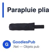Parapluie pliable en rPET 190T Kameron - Miniature 4