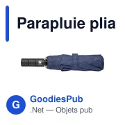 Parapluie pliable en rPET 190T Kameron - Miniature 6