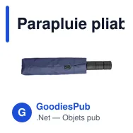 Parapluie pliable en rPET 190T Kameron - Miniature 9