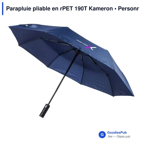 Parapluie pliable en rPET 190T Kameron - Image 10