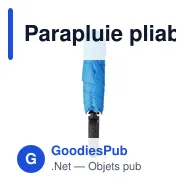 Parapluie pliable personnalisable en rPET avec logo - Cynthia - Miniature 4