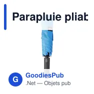 Parapluie pliable personnalisable en rPET avec logo - Cynthia - Miniature 5