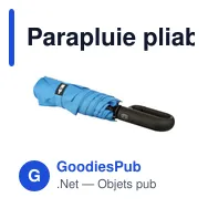 Parapluie pliable personnalisable en rPET avec logo - Cynthia - Miniature 6