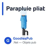 Parapluie pliable personnalisable en rPET avec logo - Cynthia - Miniature 7