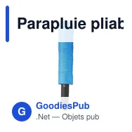 Parapluie pliable personnalisable en rPET avec logo - Cynthia - Miniature 8