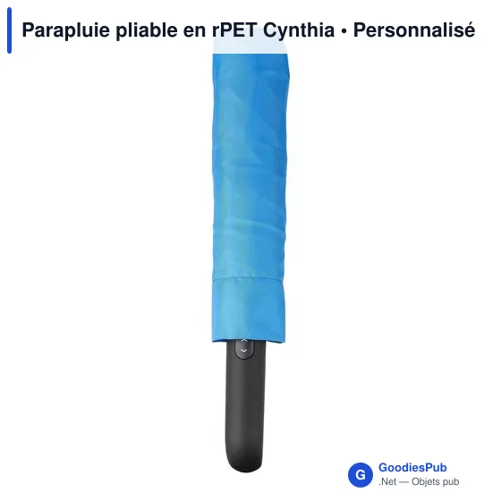 Parapluie pliable personnalisable en rPET avec logo - Cynthia - Image 8