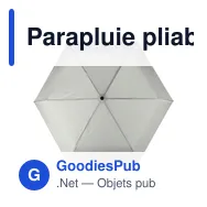 Parapluie pliable personnalisable en rPET avec logo - Cynthia - Miniature 9