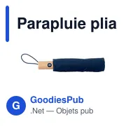Parapluie pliable en rPET Teodora - Miniature 2
