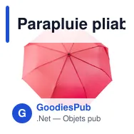 Parapluie pliable en rPET Teodora - Miniature 11