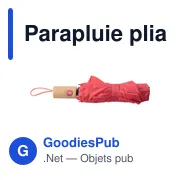 Parapluie pliable en rPET Teodora - Miniature 4
