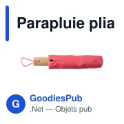 Parapluie pliable en rPET Teodora - Miniature 6