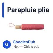 Parapluie pliable en rPET Teodora - Miniature 8
