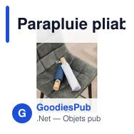 Parapluie pliable en rPET Teodora - Miniature 9