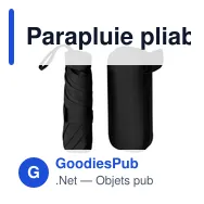 Parapluie pliable personnalisable avec logo - Modèle Ottis - Miniature 1