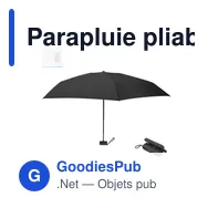 Parapluie pliable personnalisable avec logo - Modèle Ottis - Miniature 2