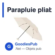Parapluie pliable personnalisable avec logo - Modèle Ottis - Miniature 6