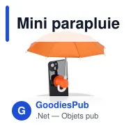 Mini parapluie pour smartphone personnalisable à ventouse avec logo - Smartphone - Miniature 2