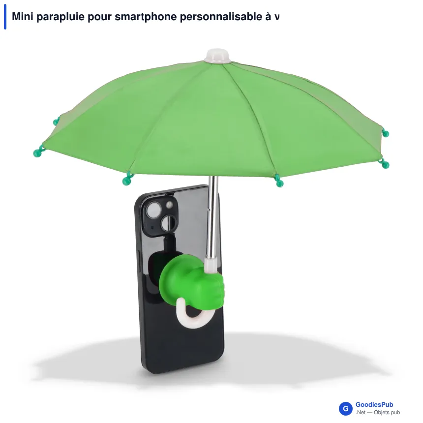 Mini parapluie pour smartphone personnalisable à ventouse avec logo - Smartphone - Image 3