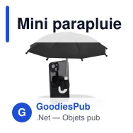 Mini parapluie pour smartphone personnalisable à ventouse avec logo - Smartphone - Miniature 4
