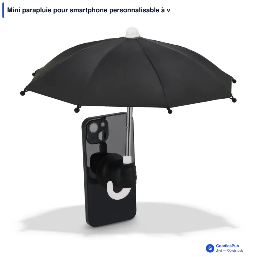 Mini parapluie pour smartphone personnalisable à ventouse avec logo - Smartphone - Image 4