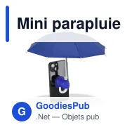 Mini parapluie pour smartphone personnalisable à ventouse avec logo - Smartphone - Miniature 5