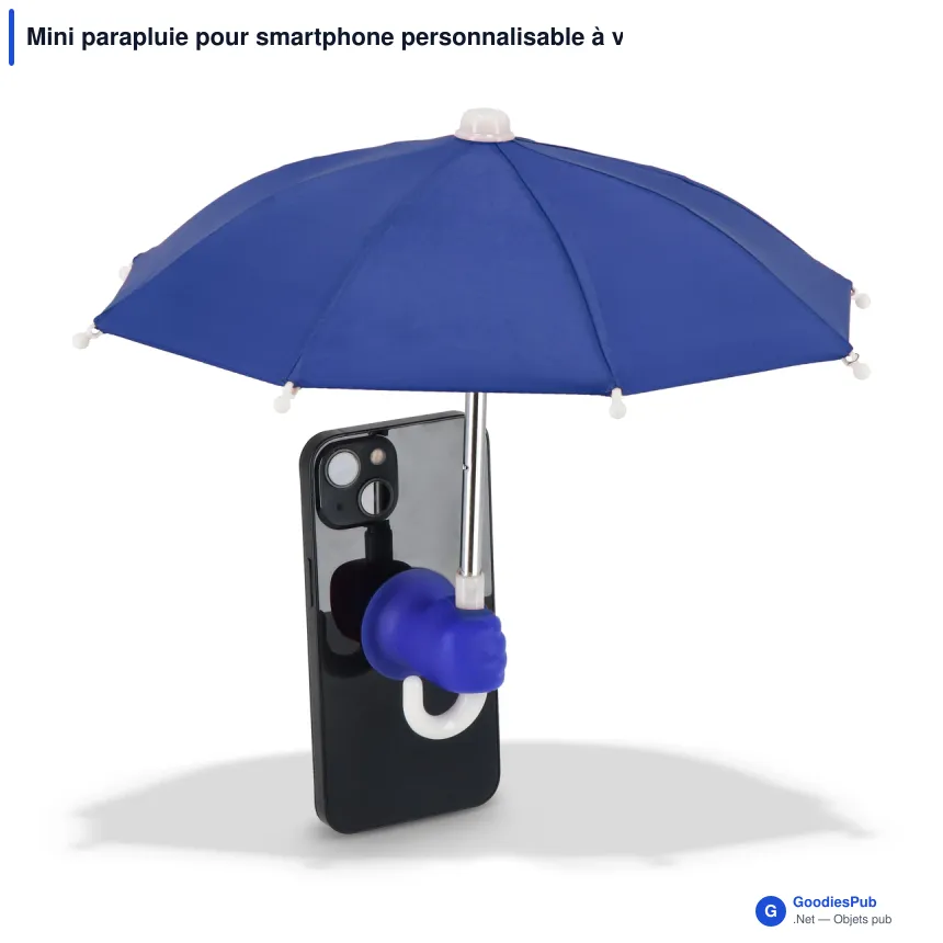 Mini parapluie pour smartphone personnalisable à ventouse avec logo - Smartphone - Image 5