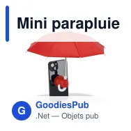 Mini parapluie pour smartphone personnalisable à ventouse avec logo - Smartphone - Miniature 6