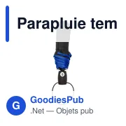Parapluie tempête pliable personnalisable avec logo - Ben - Miniature 1