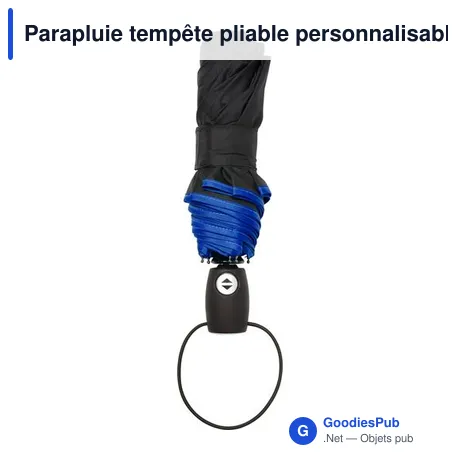 Parapluie tempête pliable personnalisable avec logo - Ben