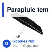 Parapluie tempête pliable personnalisable avec logo - Ben - Miniature 2