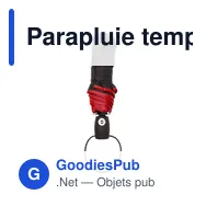 Parapluie tempête pliable personnalisable avec logo - Ben - Miniature 9