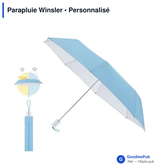 Parapluie pliable personnalisable Winsler avec logo - Image 2