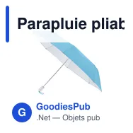 Parapluie pliable personnalisable Winsler avec logo - Miniature 9