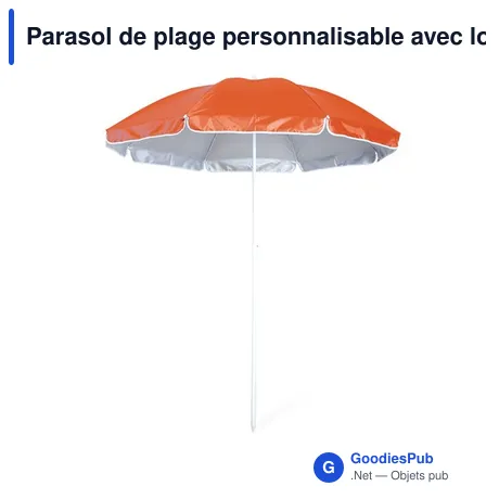 Parasol de plage personnalisable avec logo - Parasol Taner