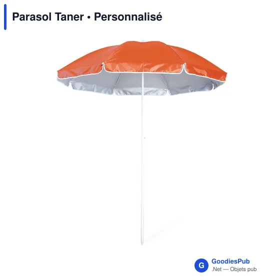 Parasol de plage personnalisable avec logo - Parasol Taner - Image 1