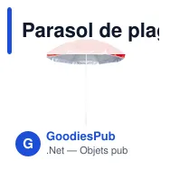 Parasol de plage personnalisable avec logo - Parasol Taner - Miniature 11