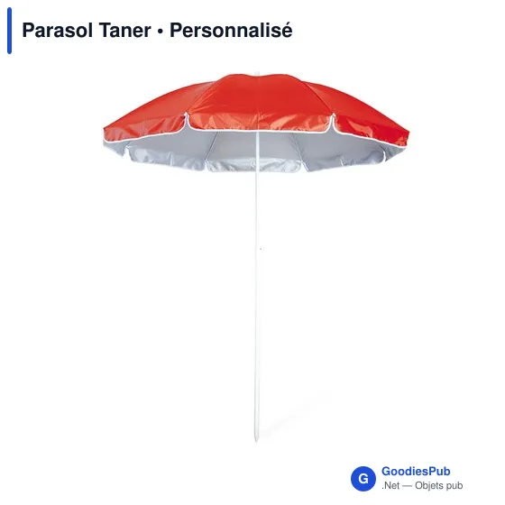 Parasol de plage personnalisable avec logo - Parasol Taner - Image 11