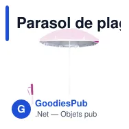 Parasol de plage personnalisable avec logo - Parasol Taner - Miniature 12