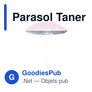 Parasol de plage personnalisable avec logo - Parasol Taner - Miniature 3