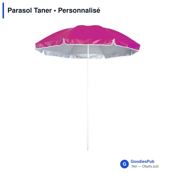 Parasol de plage personnalisable avec logo - Parasol Taner - Image 3