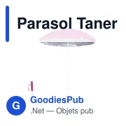 Parasol de plage personnalisable avec logo - Parasol Taner - Miniature 6