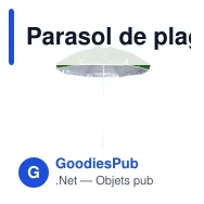 Parasol de plage personnalisable avec logo - Parasol Taner - Miniature 9